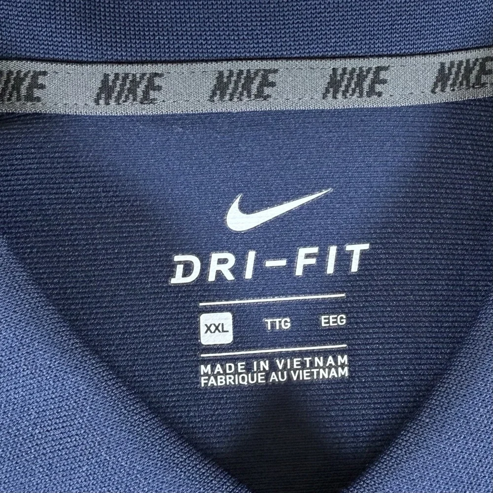 Nike Dri-Fit Men's 2XL Xavier Musketeers Blue Performance Golf Polo Shirt - Picture 4 of 5